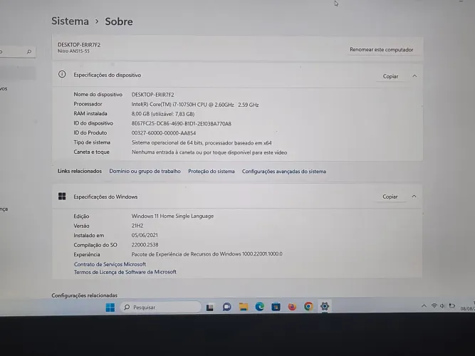 <br>Acer Nitro 5 AN515-55 - Notebook Gamer