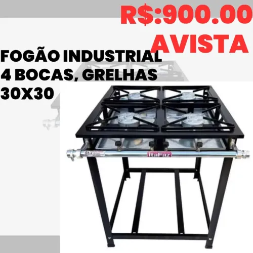 Fogão industrial 4 bocas novo com garantia 