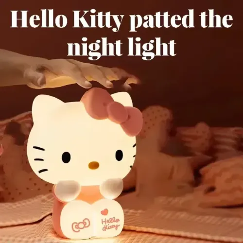 Luminária Abajur Led Lâmpada Hello Kitty by Sanrio Fofo Fofura Kawaii Geek Decoração Decor