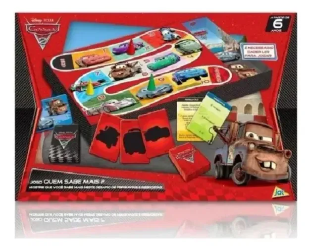 Jogo Quem Sabe Mais? Carros 2 Disney Pixar