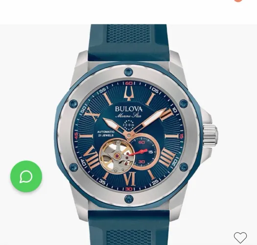 Relógio Bulova Prestige Masculino Em Silicone Azul 98A282