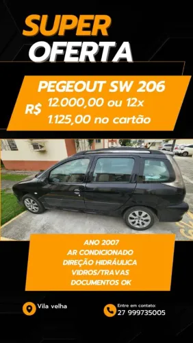Peugeot 206 SW Presence 1.4/ 1.4 Flex 8V 5P 2007