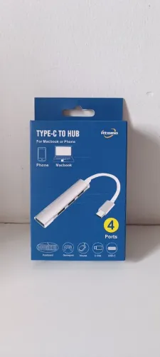 adaptador Hub USB Tipo-C com 4 portas 3.0
