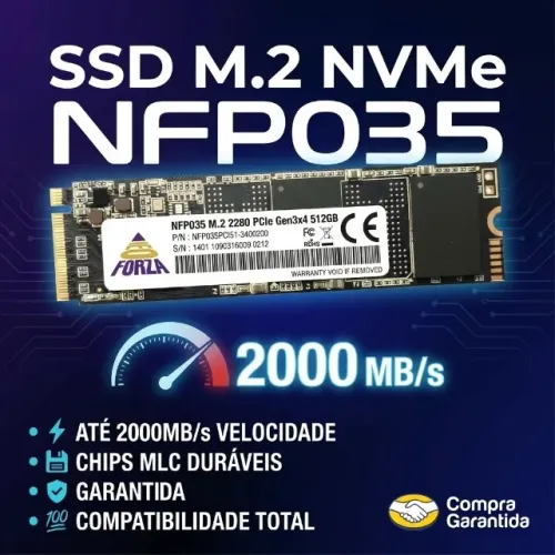 SSD M.2 NVMe 128GB Neo Forza NFP035 2000MB/s 3x Mais Rápido
