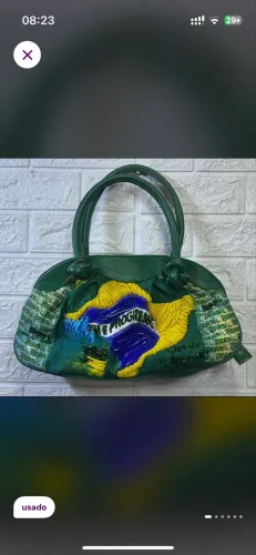 Bolsa Brasil bordada em pedraria