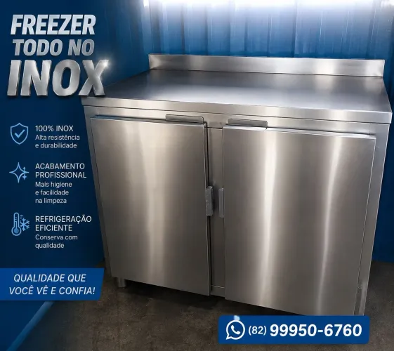 Freezer todo de inox 