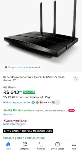 Roteador Wi Fi + Brinde (Parcelo Sem Juros)