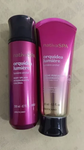 Kit body splash e hidratante boticário