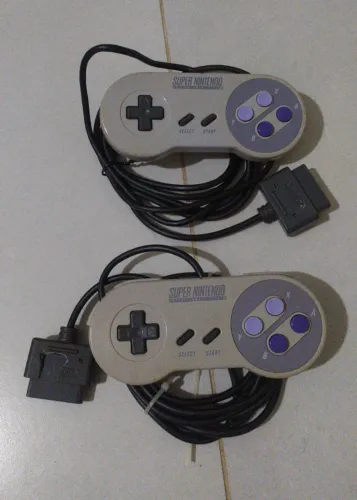 2 Controles originais Super Nintendo