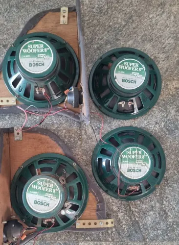4 Antigos Autofalantes Bosch Super Woofer 8" Anos80 para Colecionadores