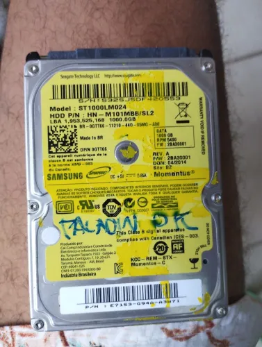 HD SATA 1TB 2.5" 5400 RPM