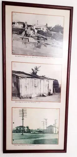 Quadro decorativo com 3 fotos retro de São Bernardo do Campo