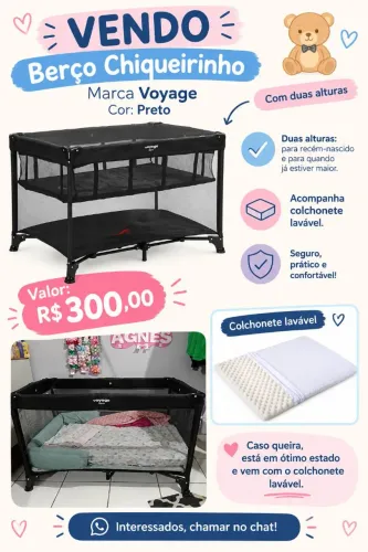 Berço chiqueirinho 