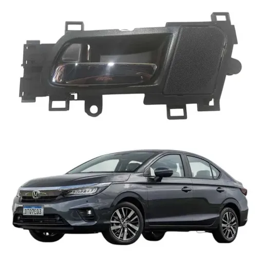Maçaneta Interna Porta Traseira Esquerda Honda City 2024 Preto Traseira