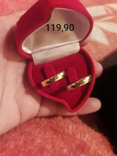 Promoção alianças banhadas a ouro 18 k +Estojo a pronta entrega