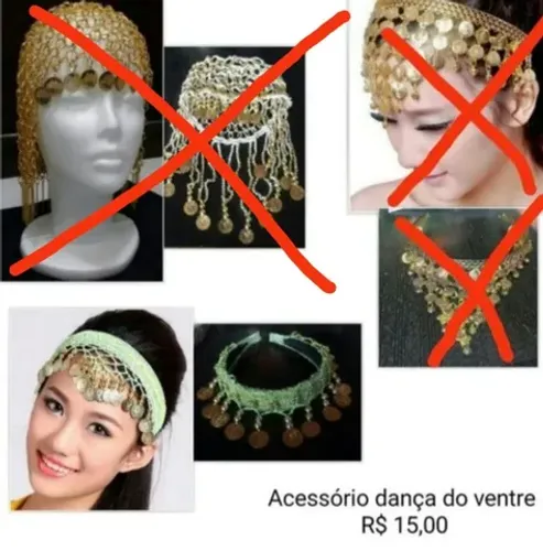 Acessório cabeça dança do ventre 