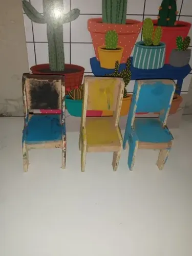 Kit 9 brinquedos para casinha de boneca em mdf