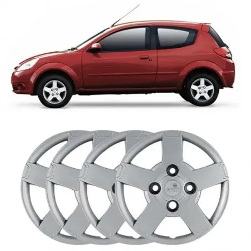 Jogo 4 Peças - Calota Aro 13  - Ford Ka 2008 à 2012 - Grid
