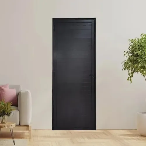 Porta Lambril com Maçaneta Linha 25 210x80 Lado Direito Preto