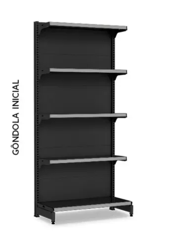 Gondola de parede 1,70 altura base + 4 prateleiras Nova