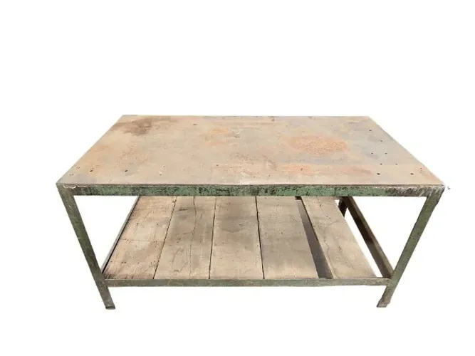 Mesa bancada de aço super reforçada tampo 10mm 0,80 x 1,60m