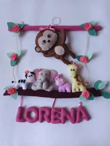 Porta maternidade Safari menina
