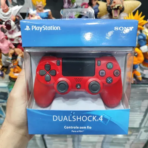 Controle PS4 Vermelho Linha Premium Novo com Garantia - Aceito OLXPAY e Faço Envio