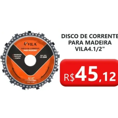 Disco de corrente para madeira Vila