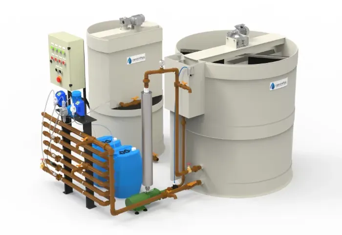 Flotador ´por ar dissolvido para lavanderia industrial