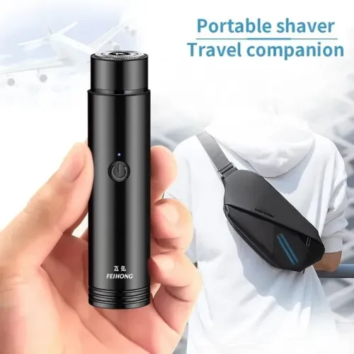Barbeador Portátil Elétrico Recarregável USB Pequeno muito prático