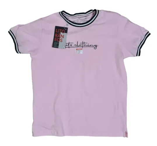 Camiseta Litorâneos Mens Wear Rosa Nova com Etiqueta da Loja / G (Confecção Normal)