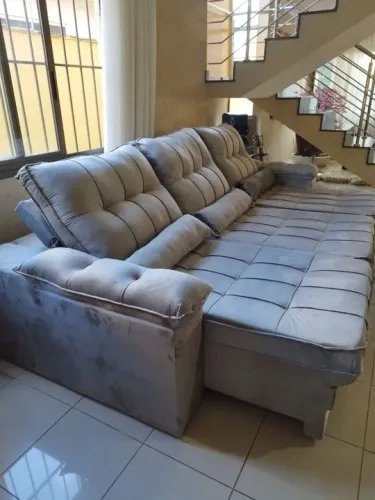 Sofá Retrátil e Reclinável Tamanho 2,90x1,80