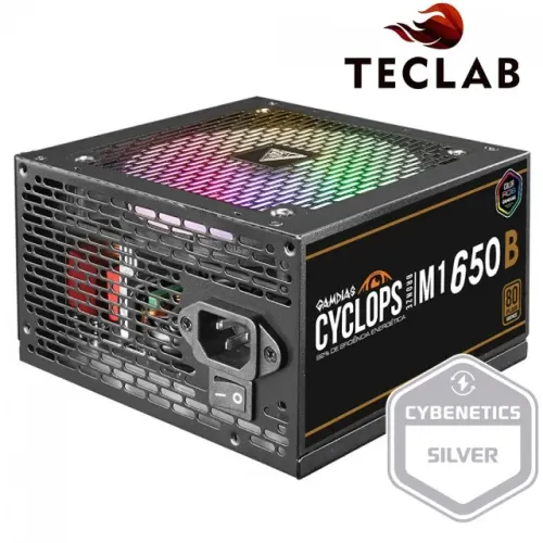 Fonte ATX 650W PFC Ativo 80 Plus Bronze Gamdias Cyclops M1-650B Led RGB - WZetta