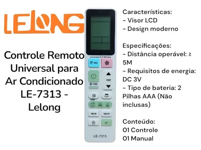 Controle Remoto Universal para Ar Condicionado