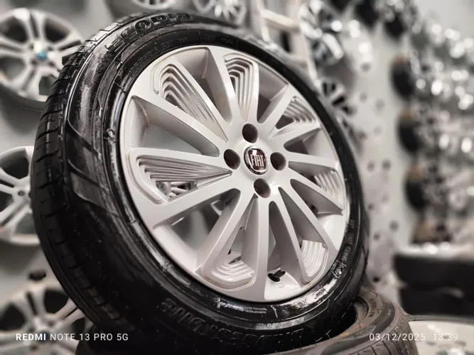 Rodas aro 16" Originais Fiat Punto+ Pneus 195/55 R16" Bridgestone- Aceito Cartão