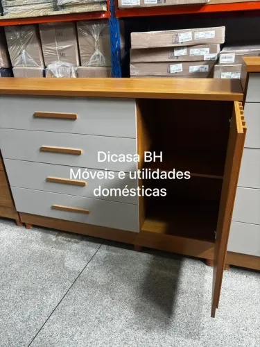 Cômoda com sapateira 1,34m 12x sem juros