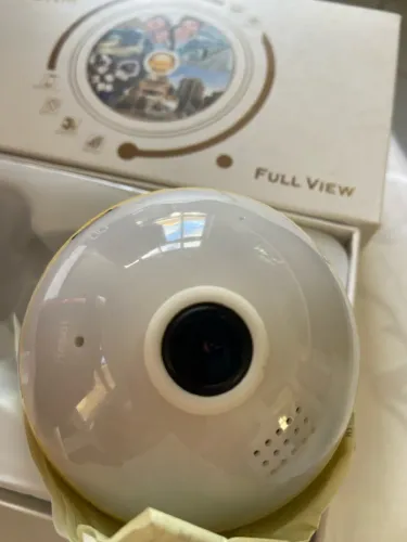 Lâmpada câmera celular 3d Wi-Fi V380, com monitoração 