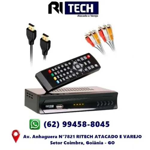 Conversor Digital de TV Hdmi Av Sinal Digital Canal Local
