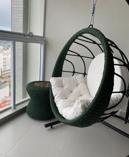 Balanço ninho corda verde + base