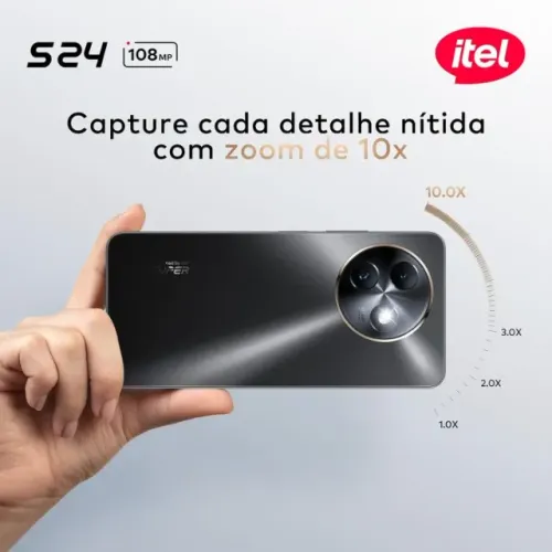 Celular Itel  S24 NFC 256GB/16GB ( Preto ) / Lacrado / Garantia de 1 Ano / Loja Fisica 