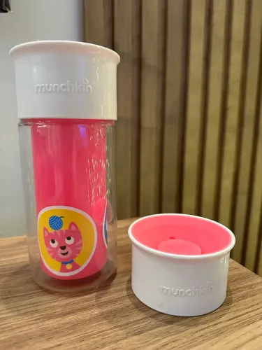Copo de treinamento Munchkin 360 - Rosa com Peças Extras