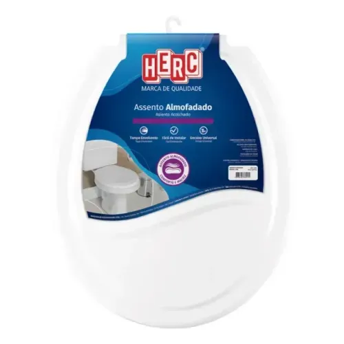 Assento Sanitário ALMOFADADO Branco Herc