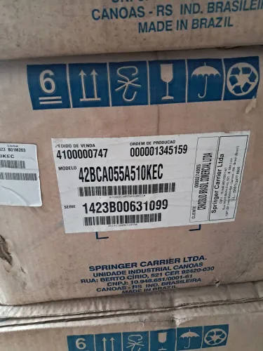 Ar Condicionado Springer Carrier - Novo,  placas chiller trane, split inverter 