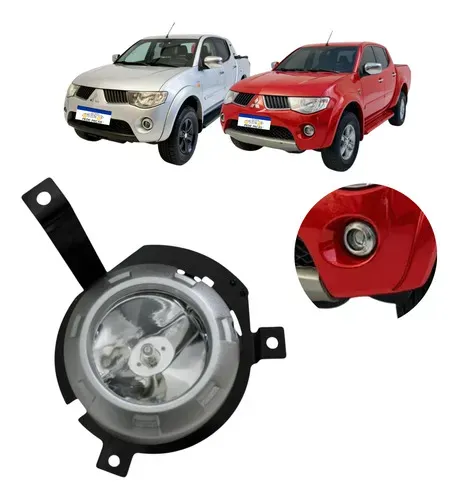 Farol Milha Auxiiliar Triton L200 2009 A 2011 Com Moldura Le