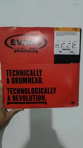 Pele de Bateria Evans Level 360 12'' G2 Clear