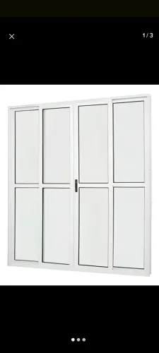 Vendo porta de alumínio branco reforçado 
