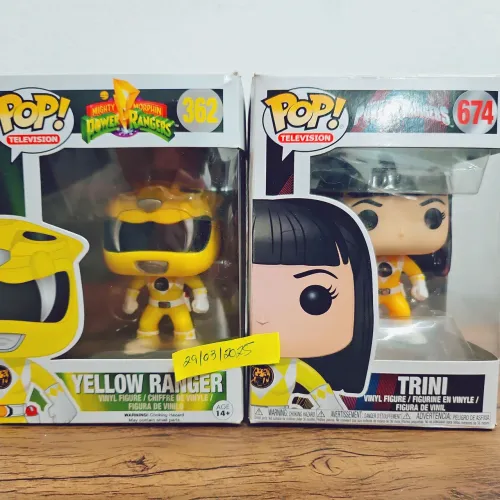Bonecos Funko Pop Power Rangers - Yellow Ranger e Trini