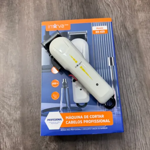 Máquina de cortar cabelo sem fio recarregável