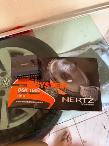 Kit duas vias hertz + amplificador 