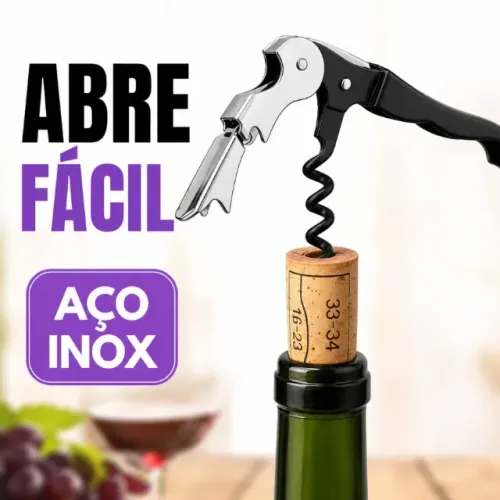 Saca Rolhas 3 Em 1 Abridor De Garrafa Vinho Reforçado Articulado